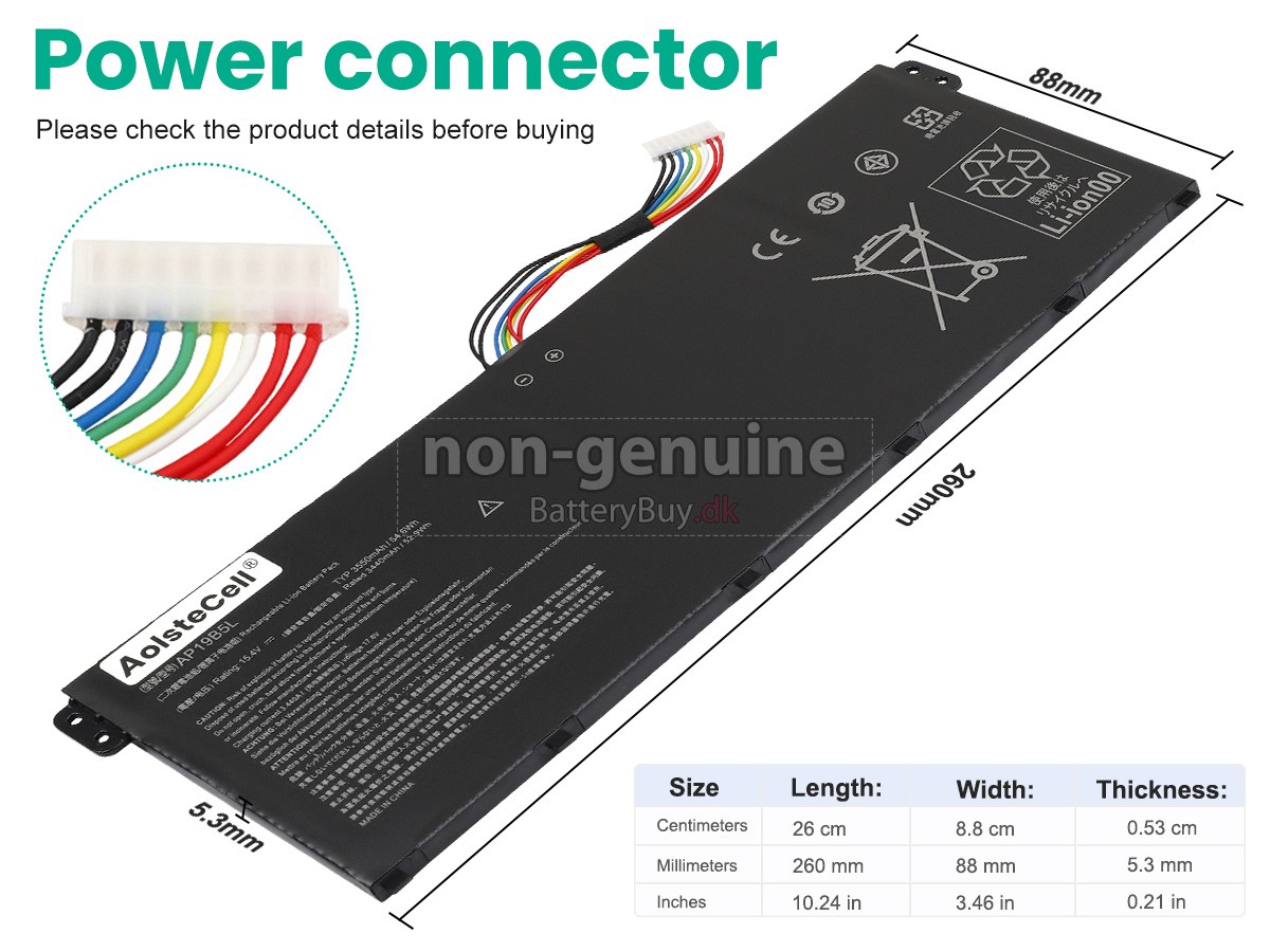 Acer Aspire 3 A315-58-307D udskiftningsbatteri