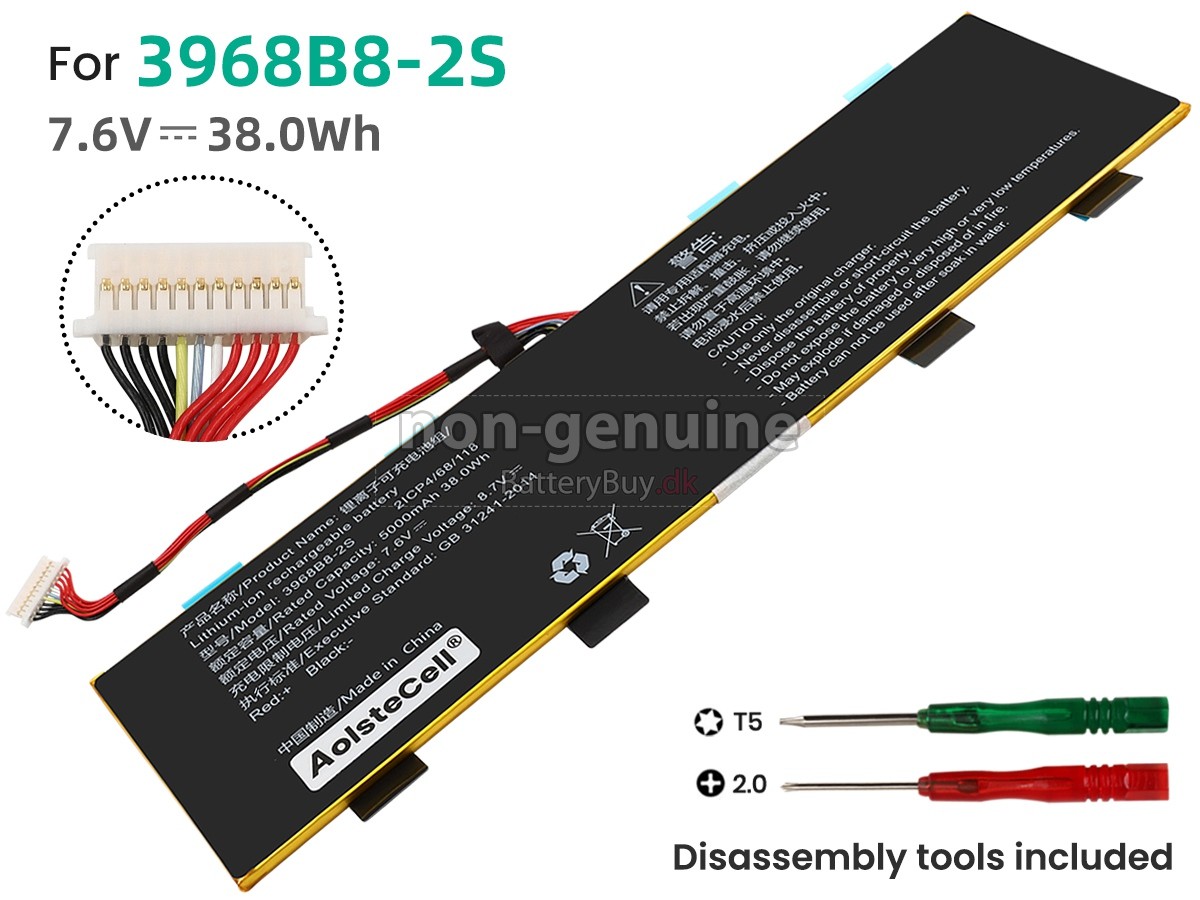 AolsteCell 3968B8-2S udskiftningsbatteri