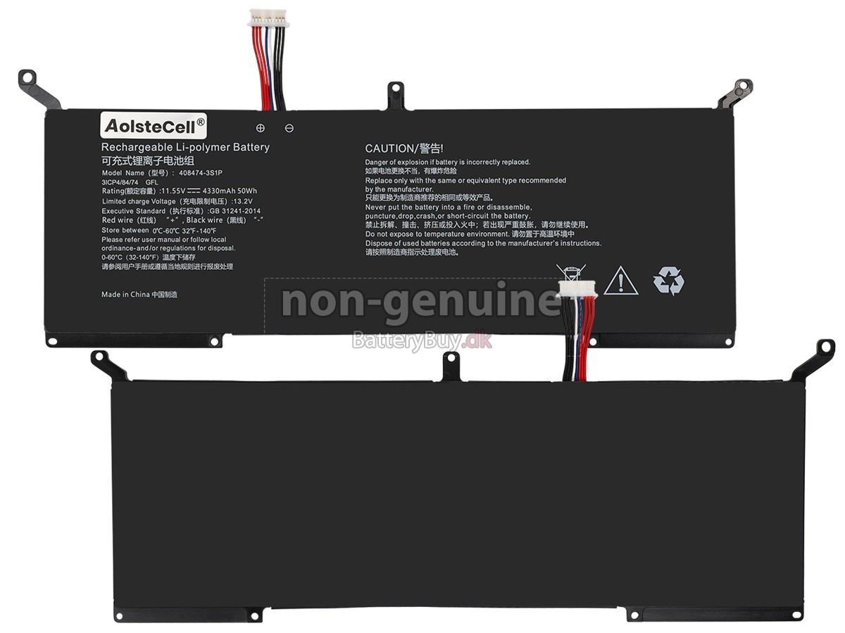 AolsteCell 408474-3S1P udskiftningsbatteri
