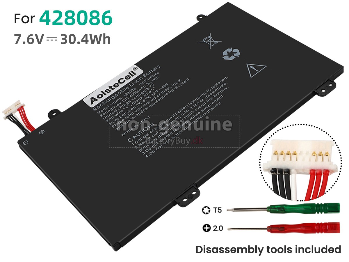 AolsteCell 428086 udskiftningsbatteri