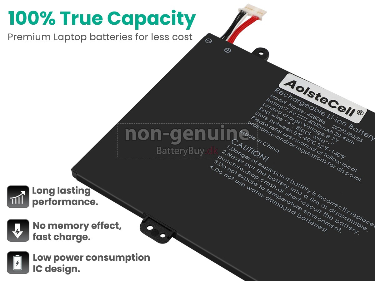 AolsteCell 428086 udskiftningsbatteri