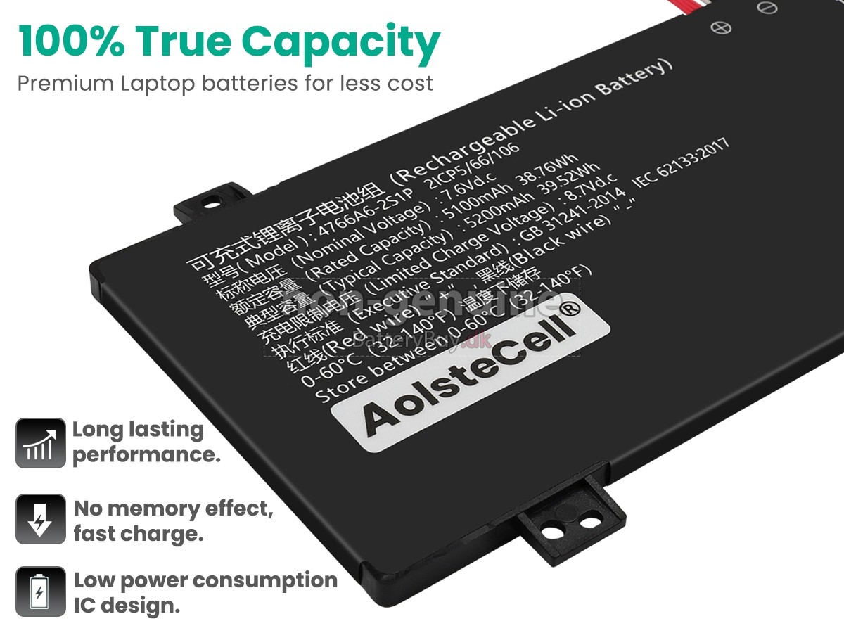 AolsteCell 4766A6-2S1P udskiftningsbatteri