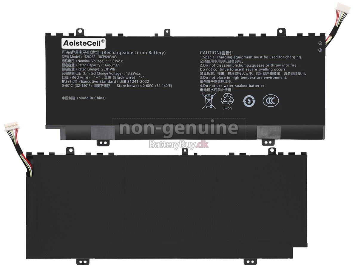 AolsteCell 528282 udskiftningsbatteri