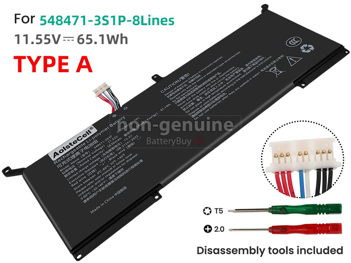 AolsteCell 548471-3S1P udskiftningsbatteri