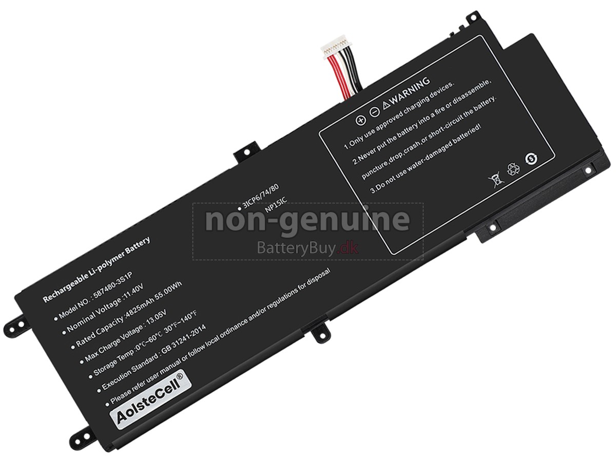 AolsteCell 587480-3S1P udskiftningsbatteri