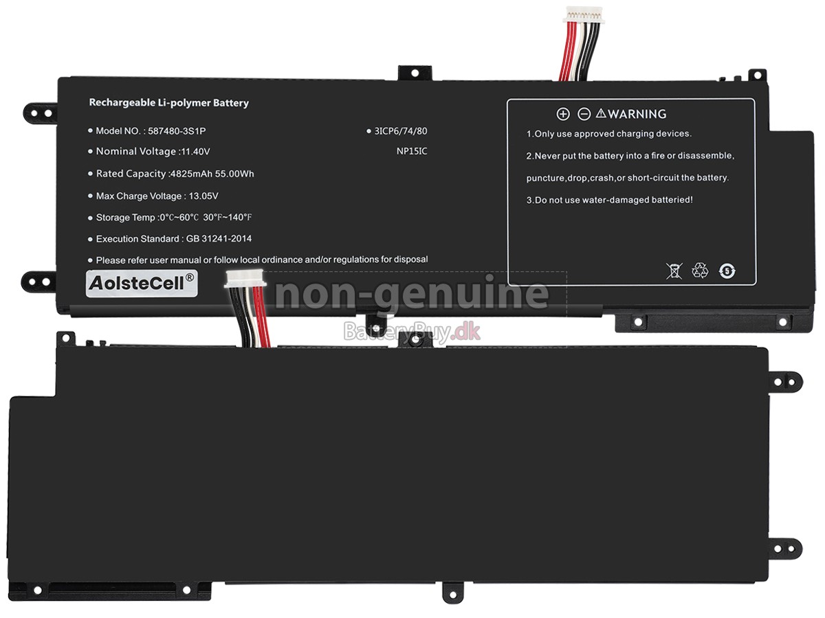 AolsteCell 587480-3S1P udskiftningsbatteri