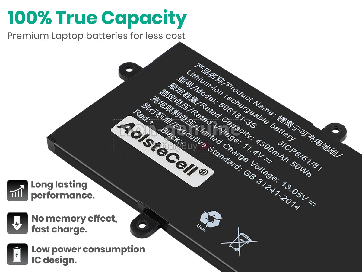 AolsteCell 596181-3S udskiftningsbatteri
