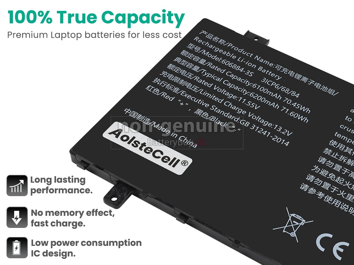 AolsteCell 606884-3S udskiftningsbatteri