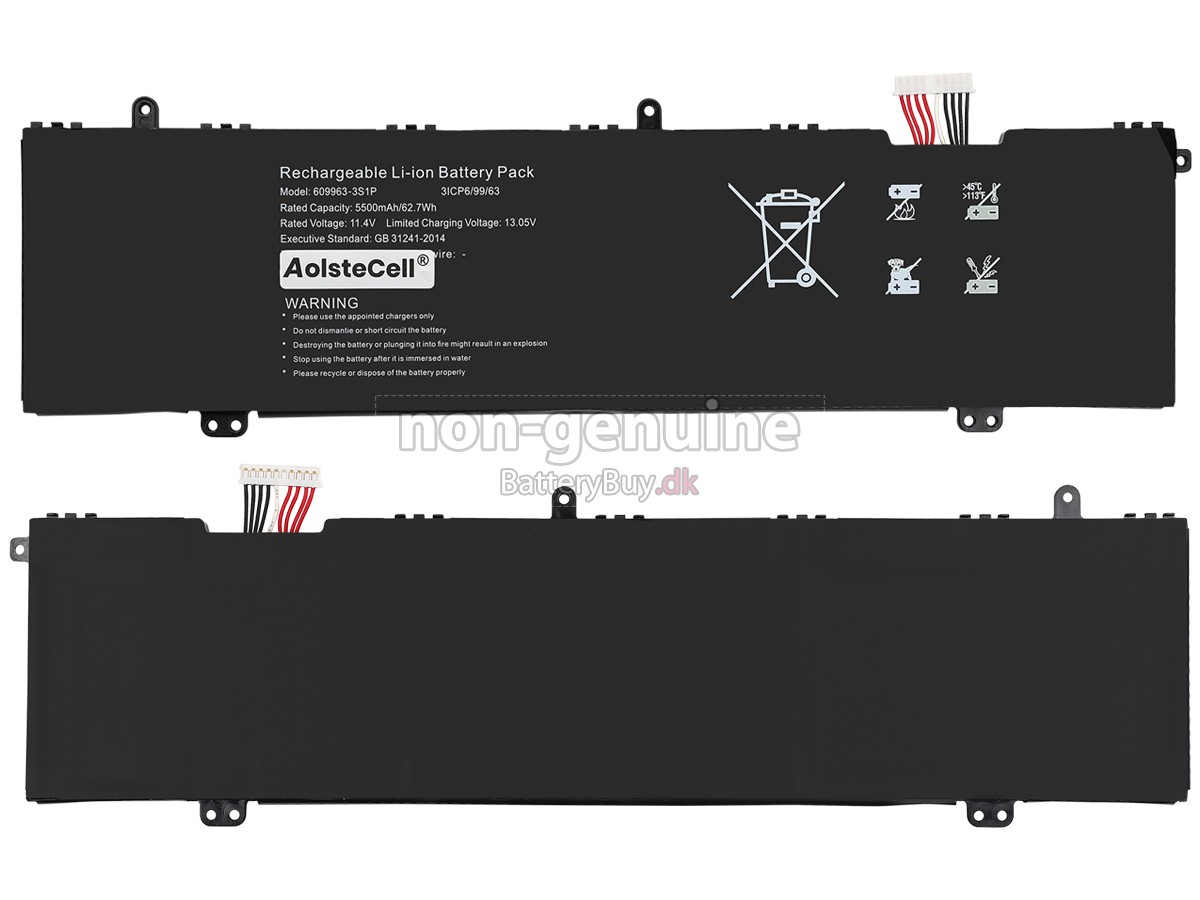 AolsteCell 609963-3S1P udskiftningsbatteri