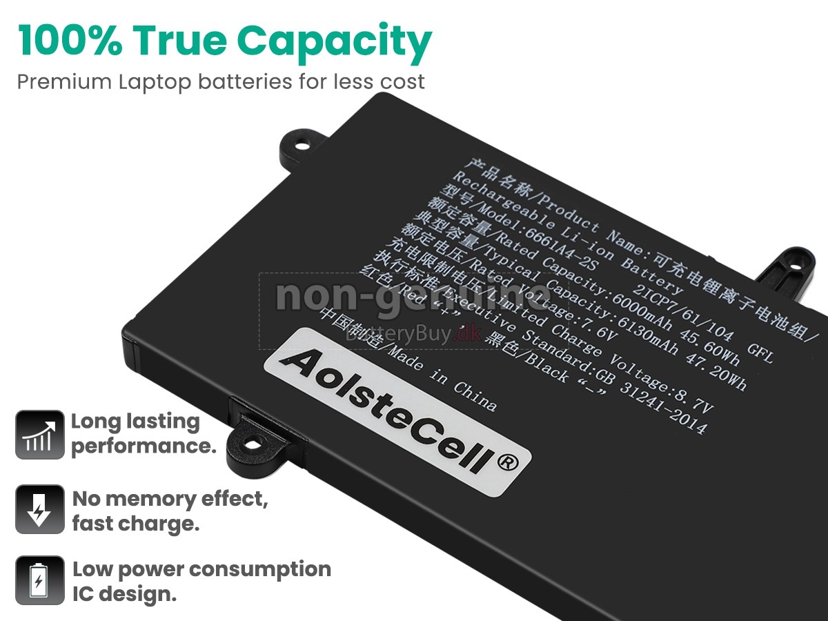 AolsteCell 6661A4-2S udskiftningsbatteri