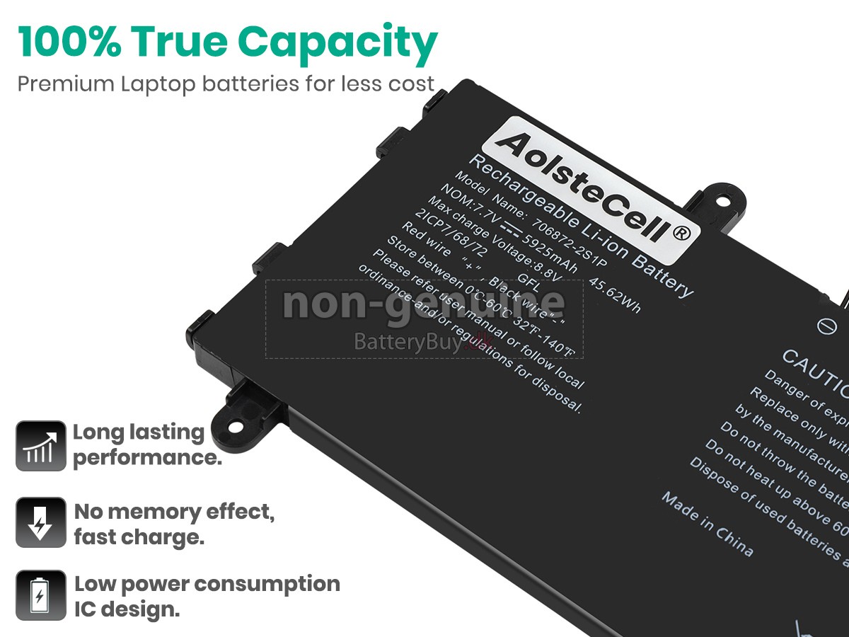 AolsteCell 706872-2S1P udskiftningsbatteri