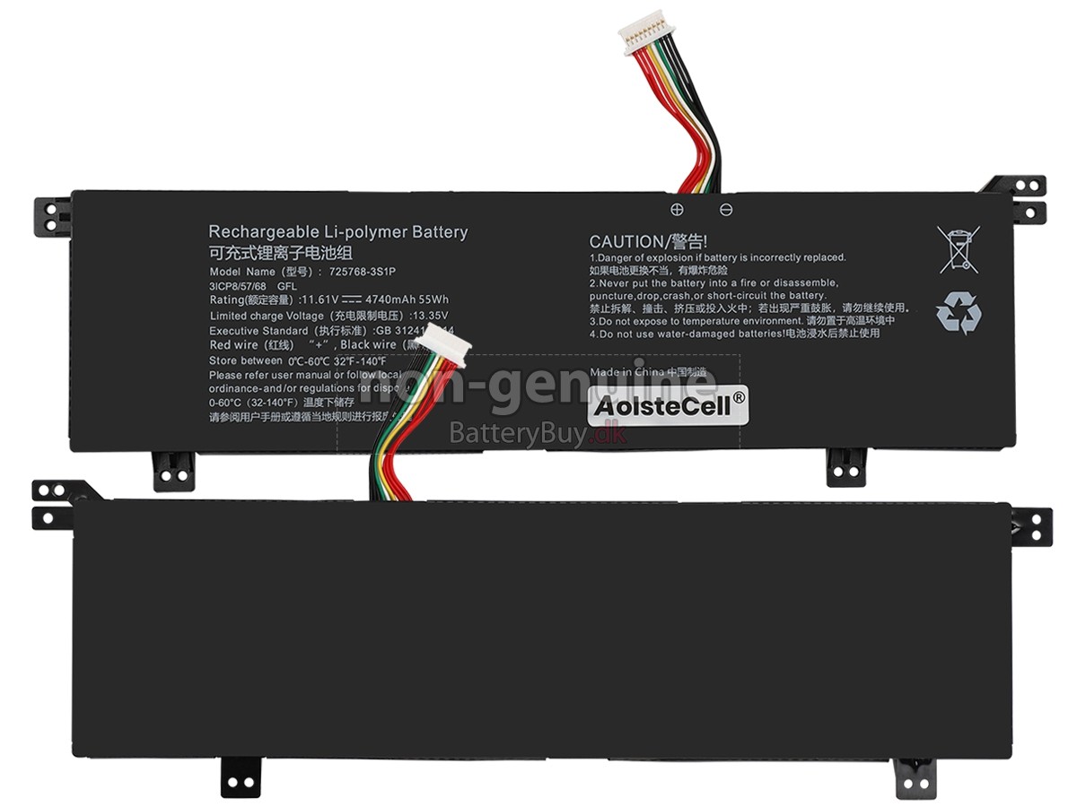 AolsteCell 725768-3S1P udskiftningsbatteri