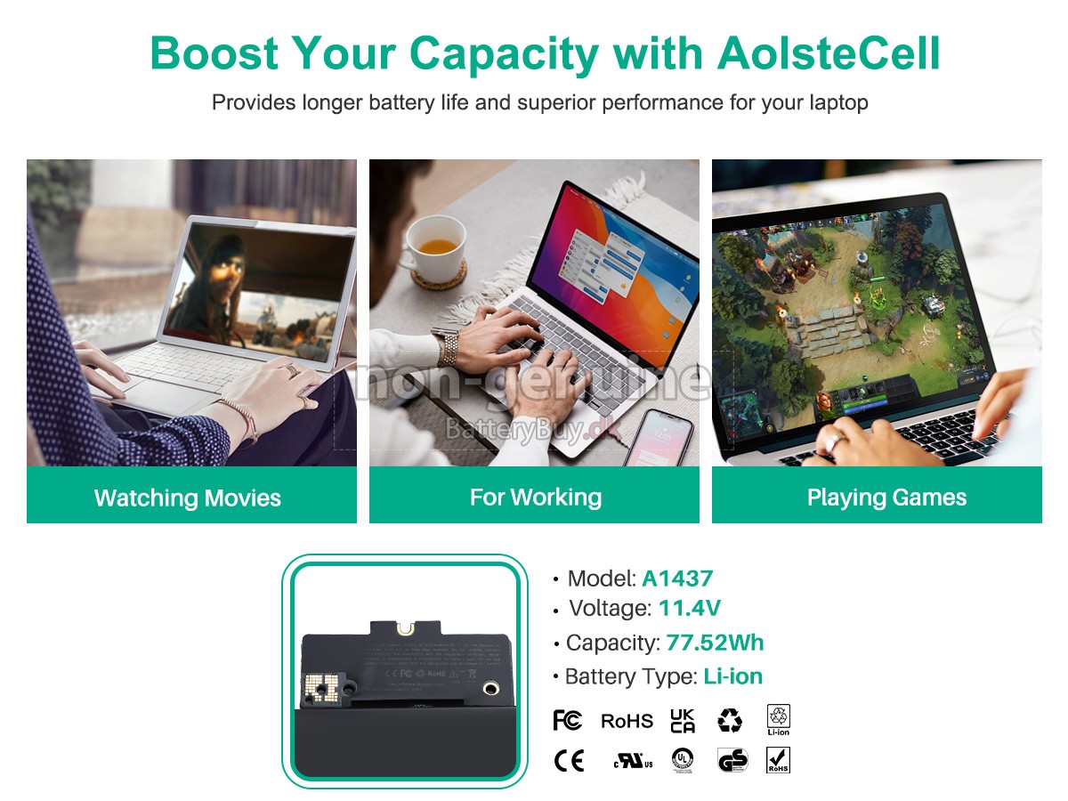 Apple A1425 udskiftningsbatteri