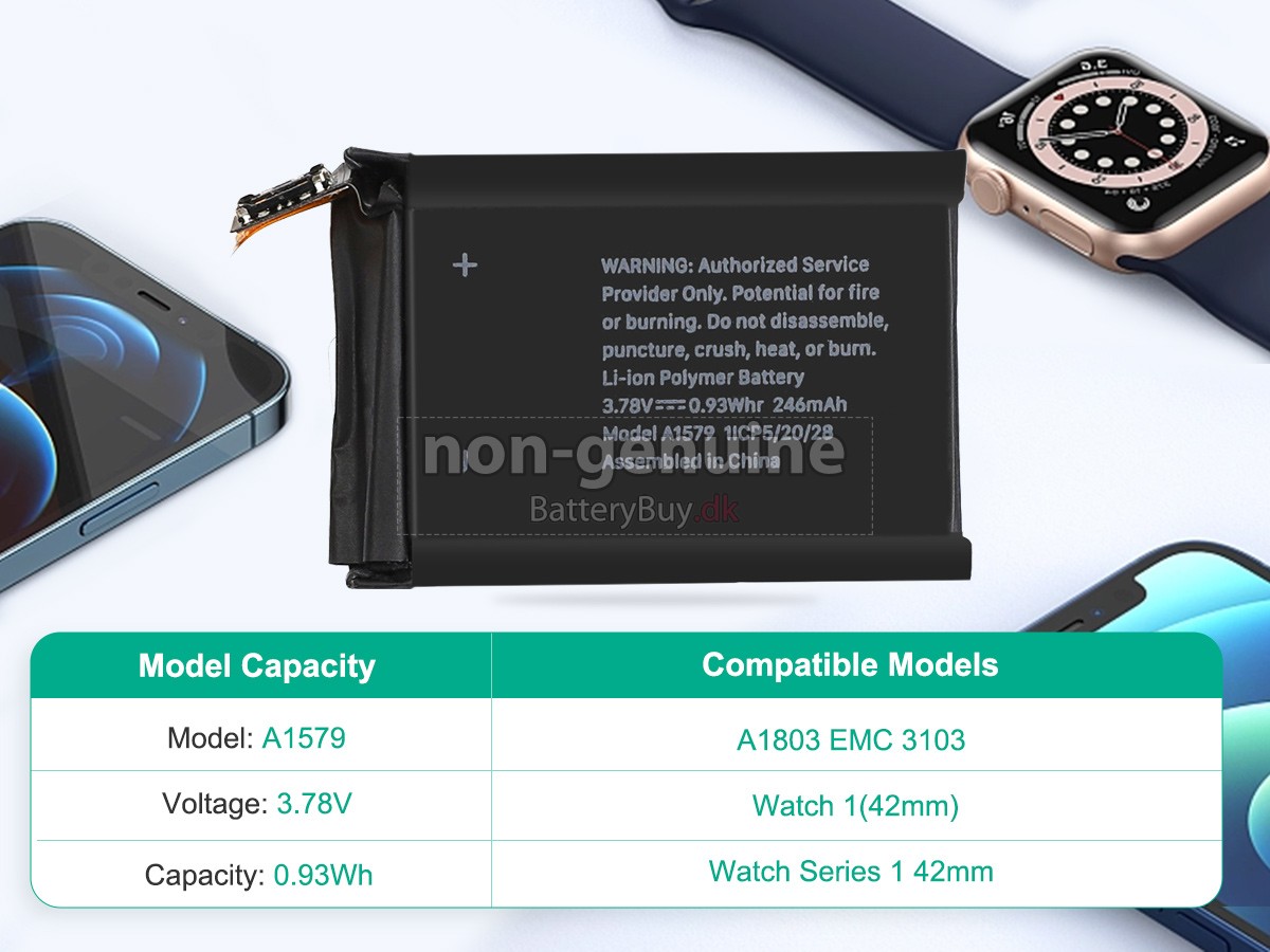 Apple IWATCH 1(42MM) udskiftningsbatteri