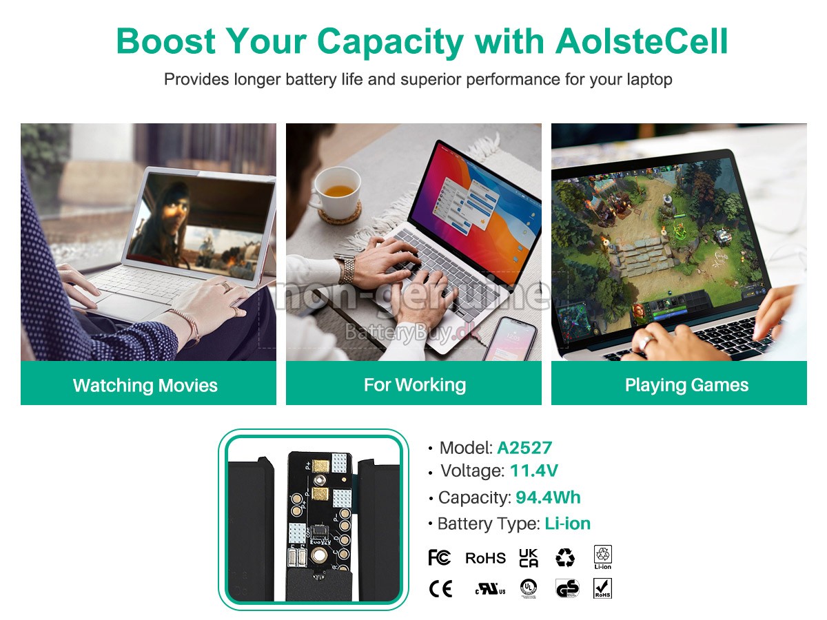 Apple MacBook Pro 16-inch M1 Pro 2021 MK1E3LL/A udskiftningsbatteri