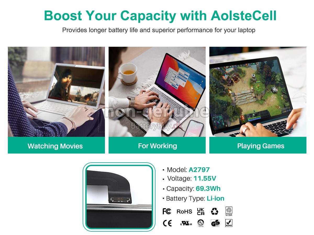 Apple A2941 EMC 8301 udskiftningsbatteri