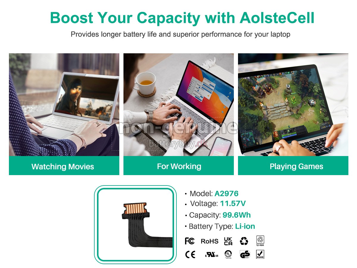 Apple A2976 udskiftningsbatteri