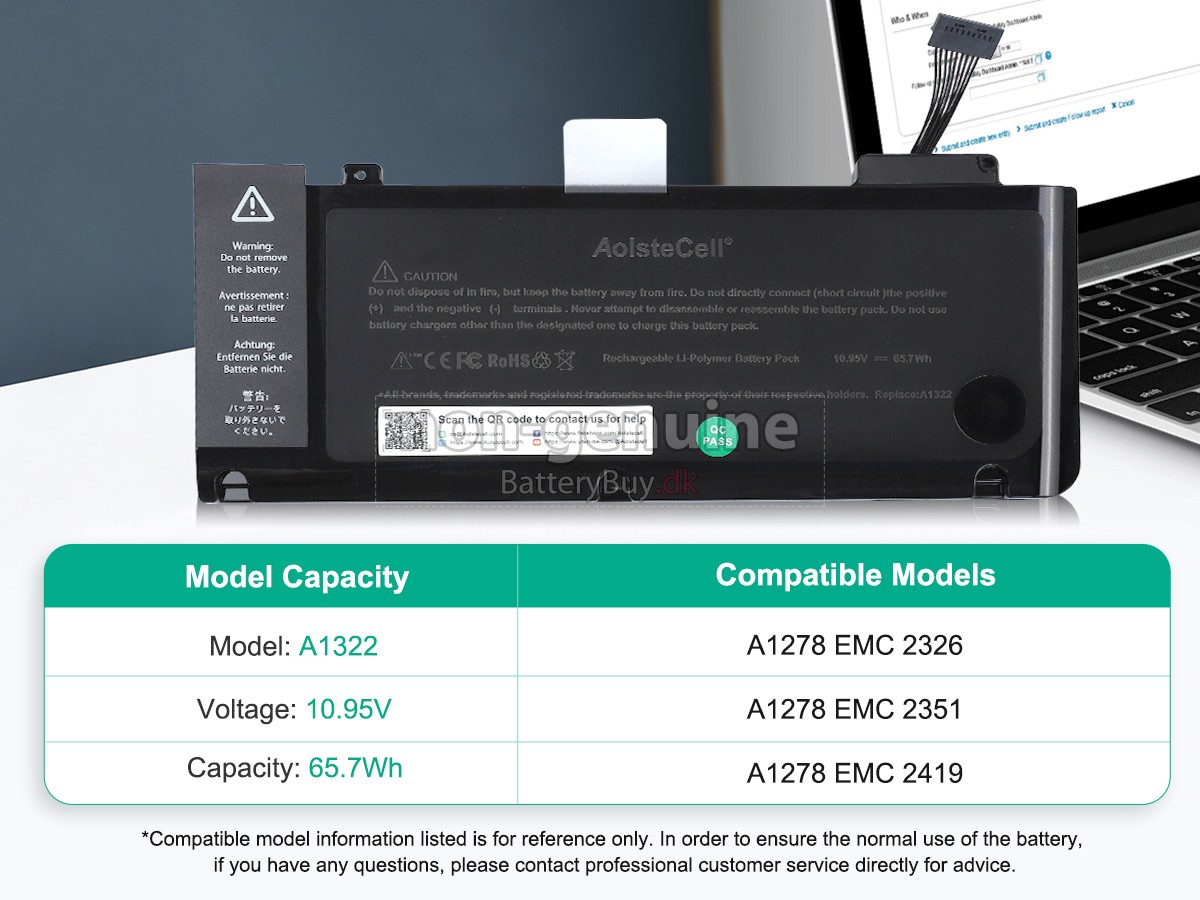 Apple 661-5557 udskiftningsbatteri