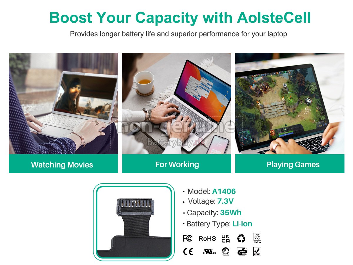 Apple A1406 udskiftningsbatteri