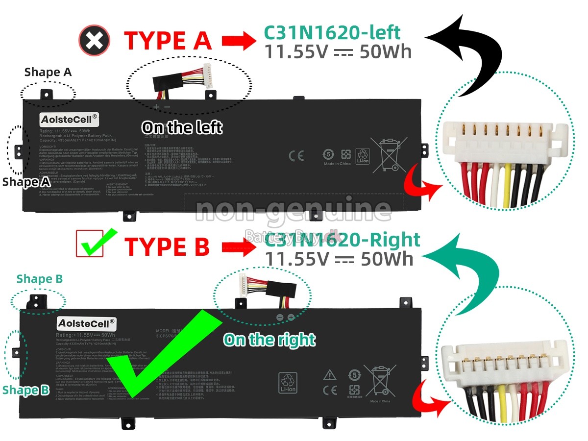 Asus C31POJ1 udskiftningsbatteri