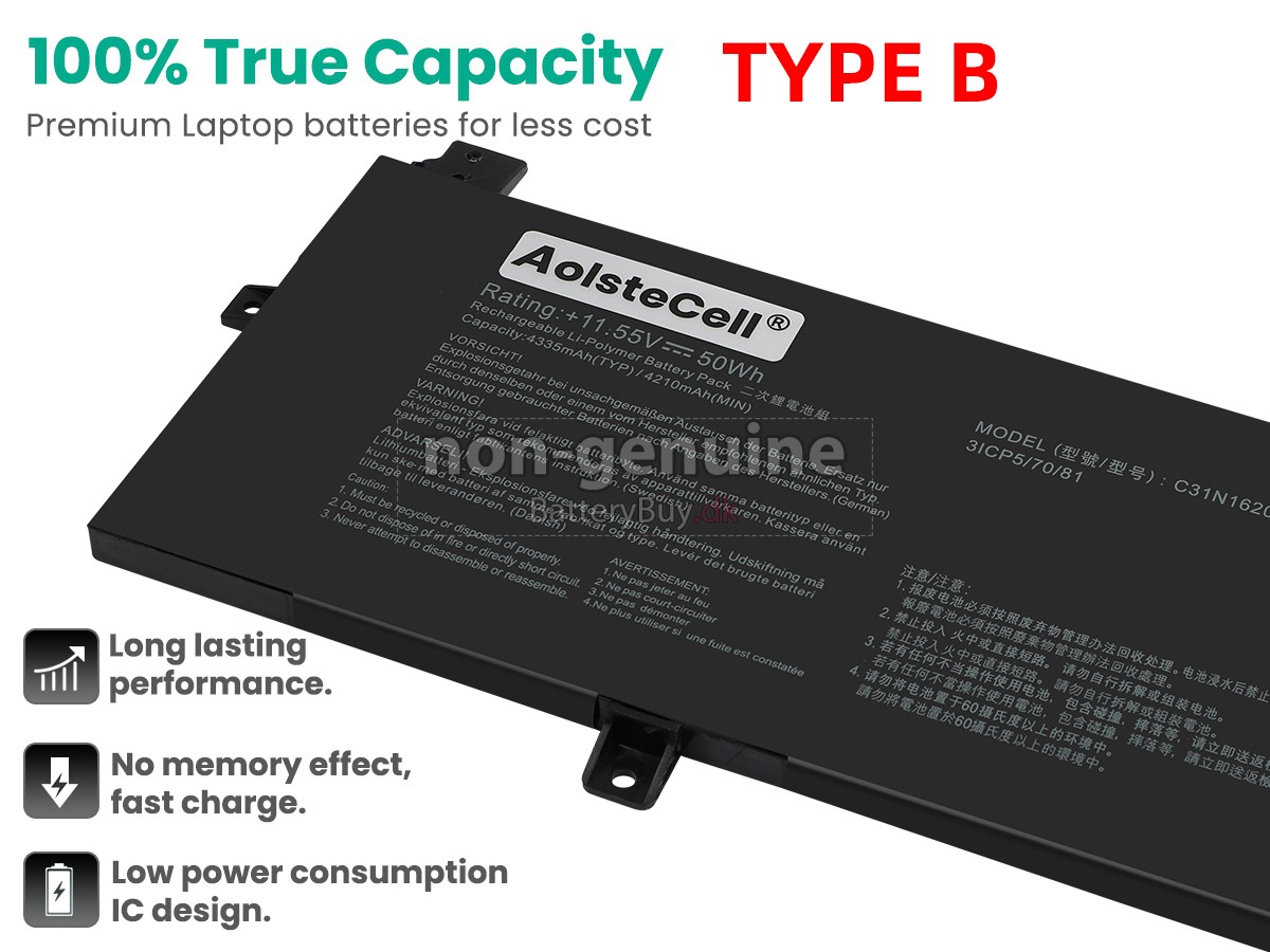 Asus C31POJ1 udskiftningsbatteri
