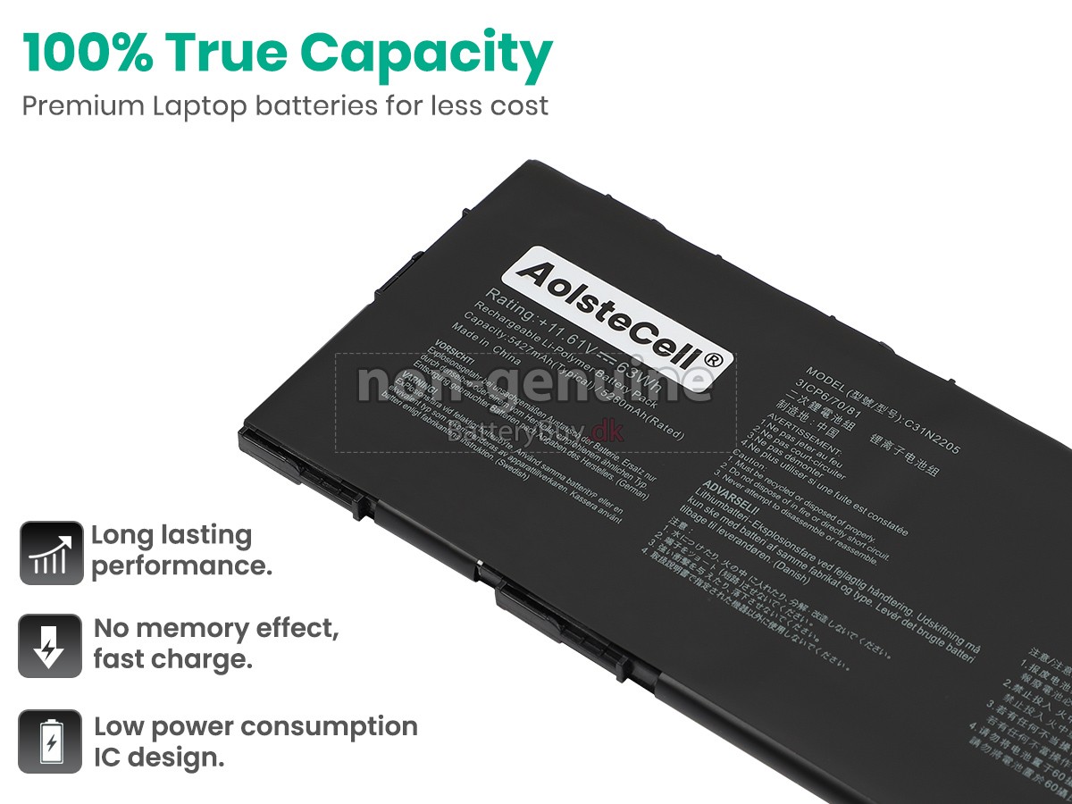 Asus 0B200-04010000 udskiftningsbatteri