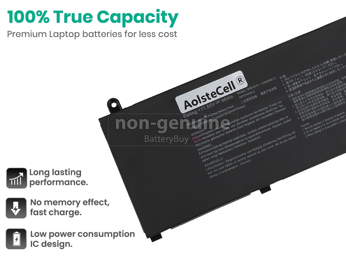Asus UP6502 udskiftningsbatteri