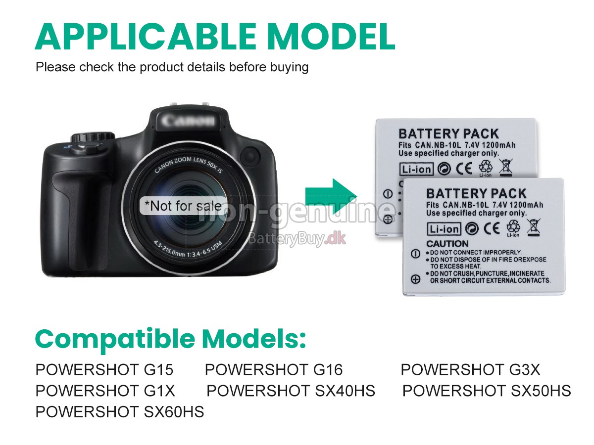 Canon NB-10L udskiftningsbatteri