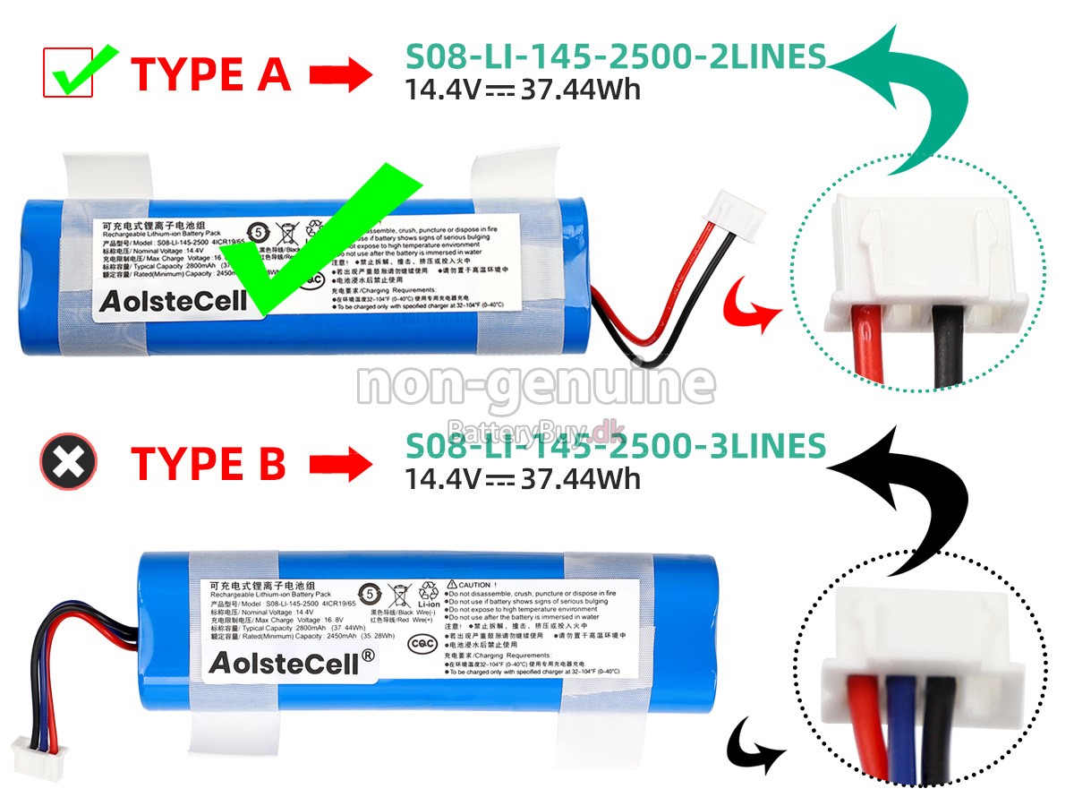 Ecovacs DN55 udskiftningsbatteri