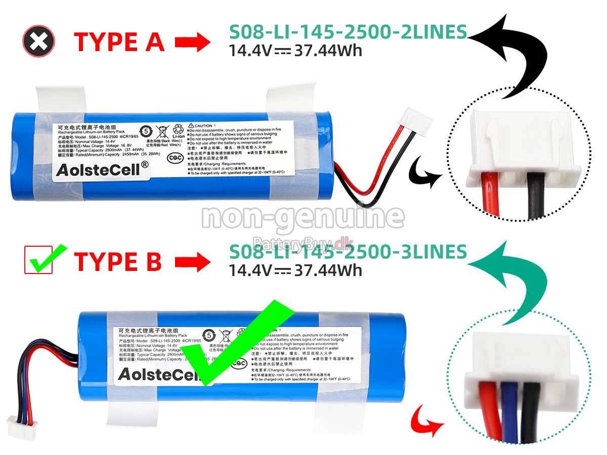Ecovacs DN55 udskiftningsbatteri