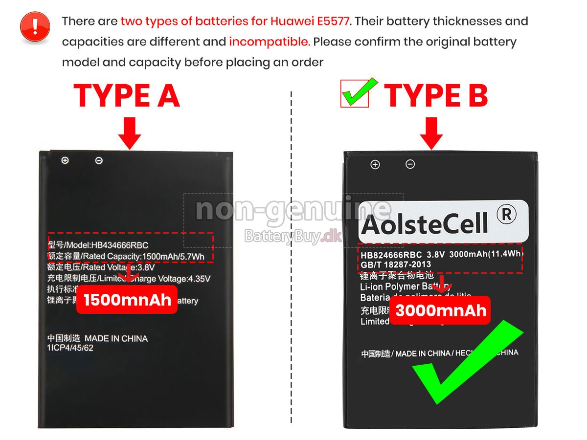 Huawei E5577S-321 udskiftningsbatteri