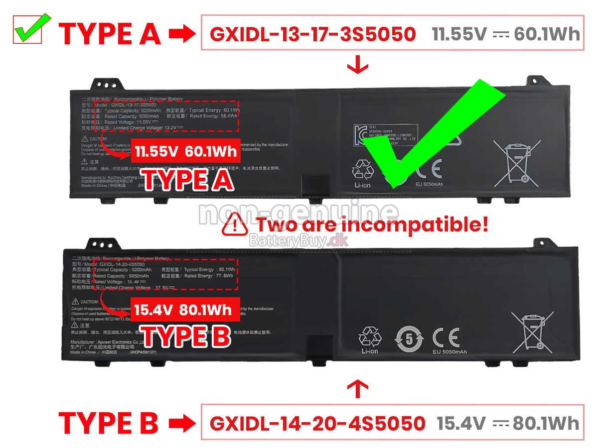 Mechrevo YAOSHI 16PRO udskiftningsbatteri