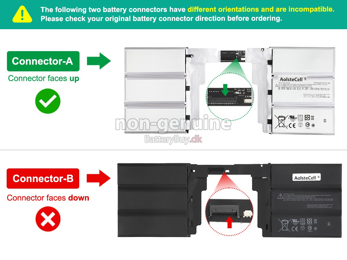 Microsoft Surface BOOK2 KEYBOARD udskiftningsbatteri