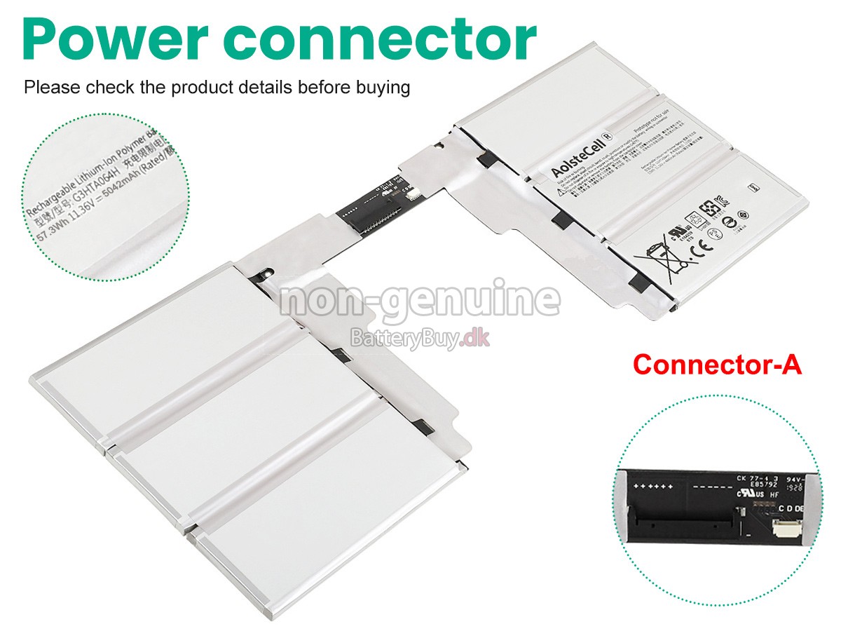 Microsoft Surface BOOK2 KEYBOARD udskiftningsbatteri