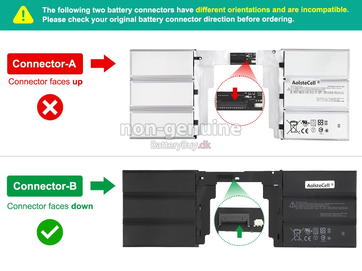 Microsoft Surface BOOK2 KEYBOARD udskiftningsbatteri