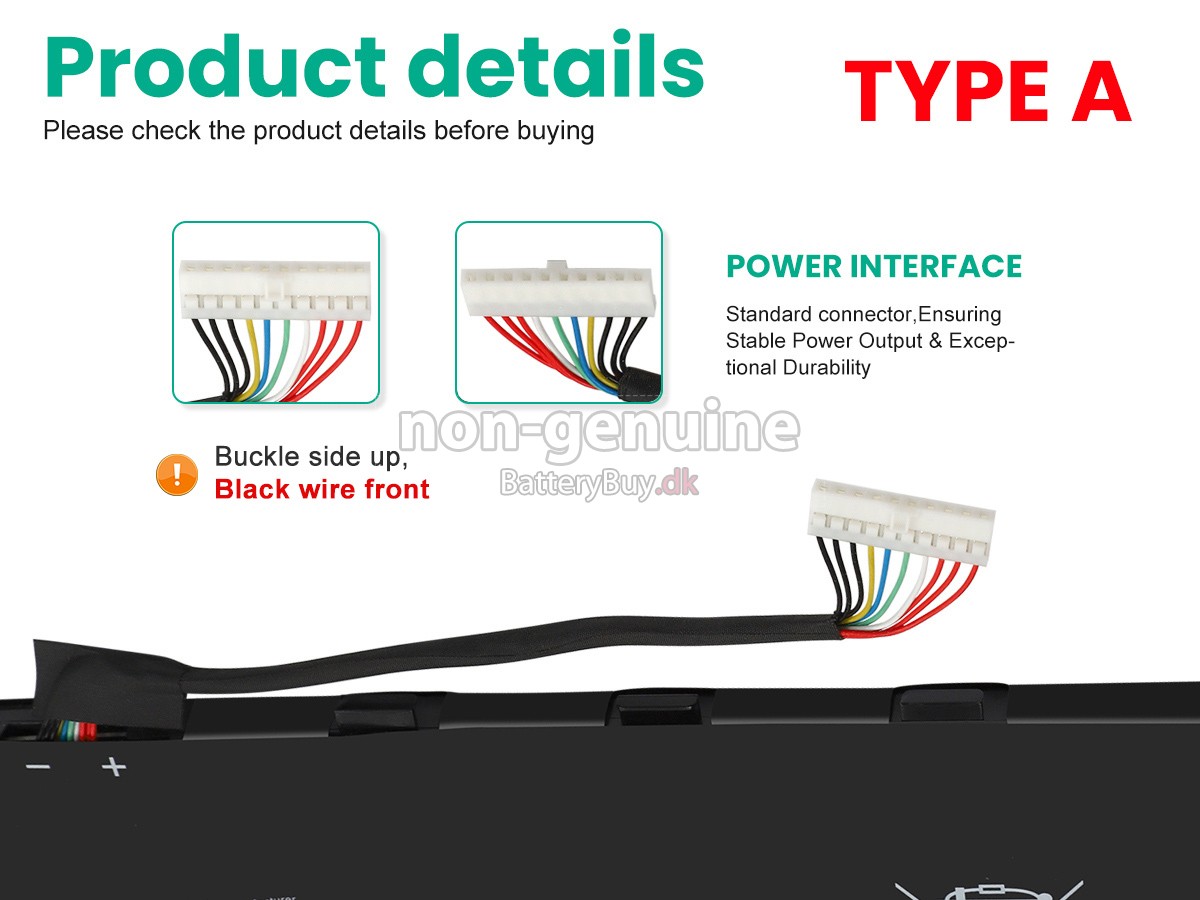 MSI STEALTH GS77 12U udskiftningsbatteri