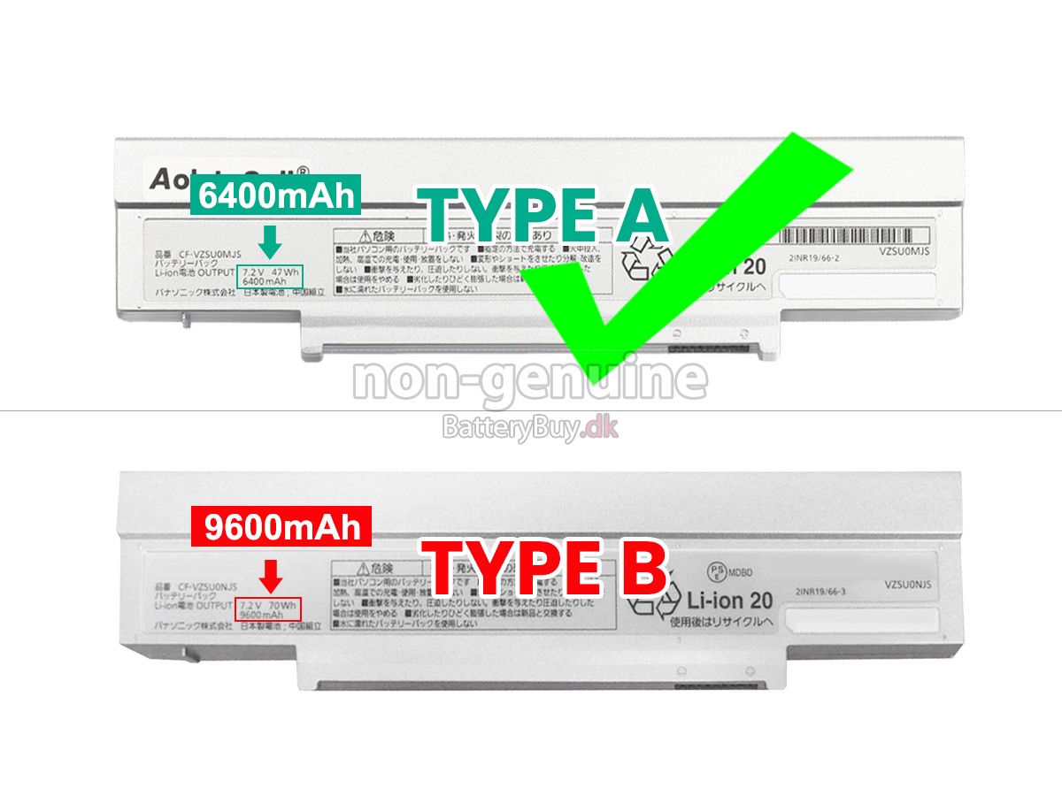 Panasonic CF-VZSU0MJS udskiftningsbatteri