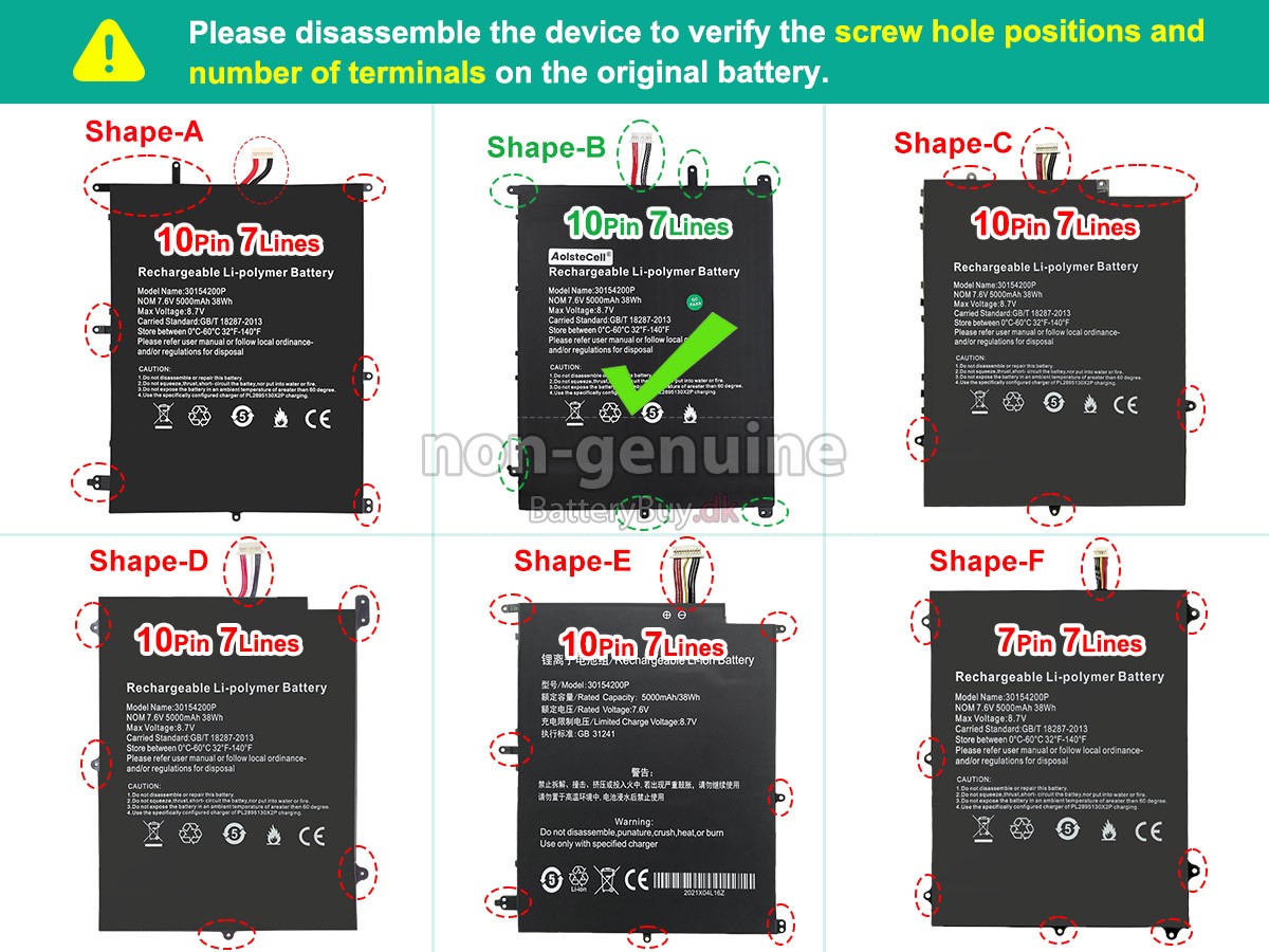 Teclast F7 PLUS udskiftningsbatteri