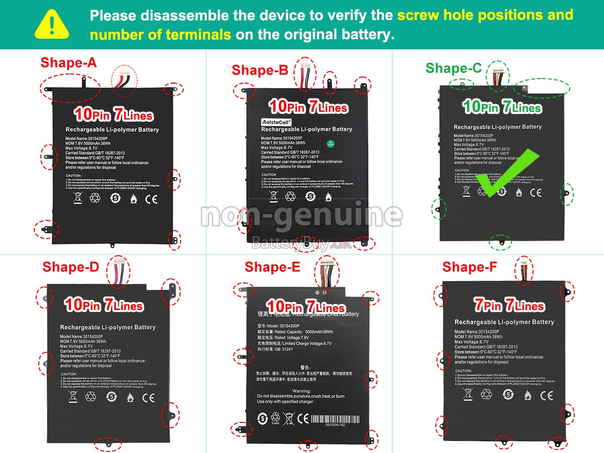 Teclast F7 PLUS udskiftningsbatteri