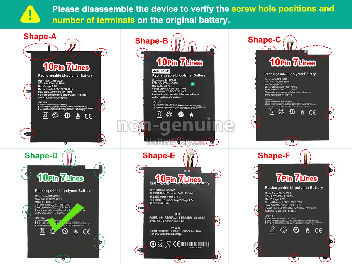 Teclast F7 PLUS udskiftningsbatteri