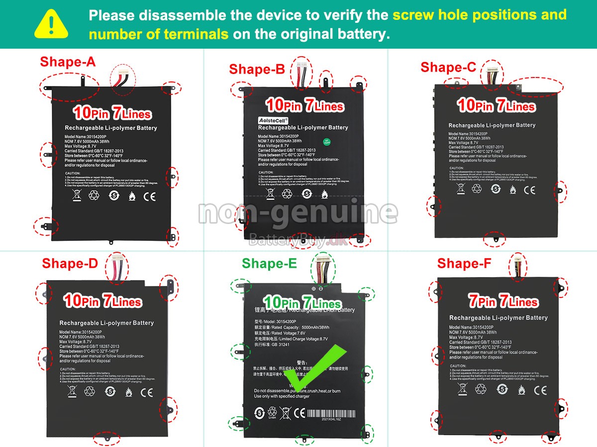 Teclast F7 PLUS udskiftningsbatteri