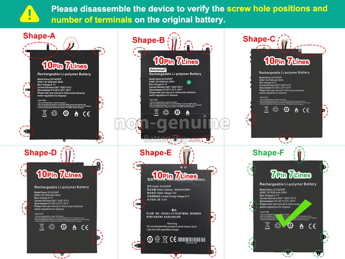 Teclast F7 PLUS udskiftningsbatteri