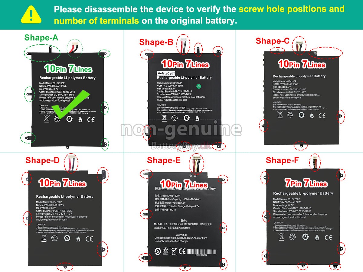 Teclast F7 PLUS udskiftningsbatteri