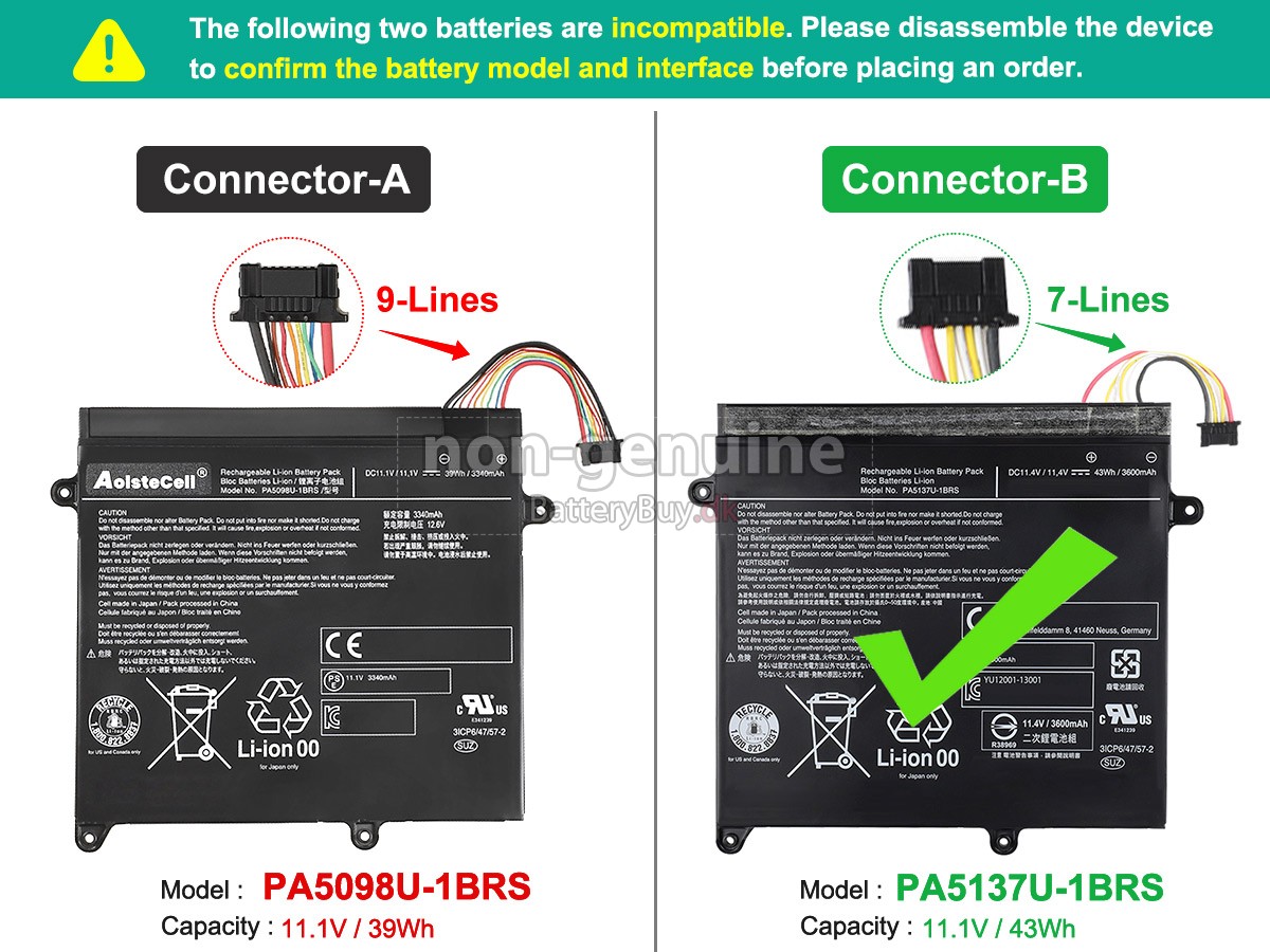 Toshiba Portege Z10T-A udskiftningsbatteri